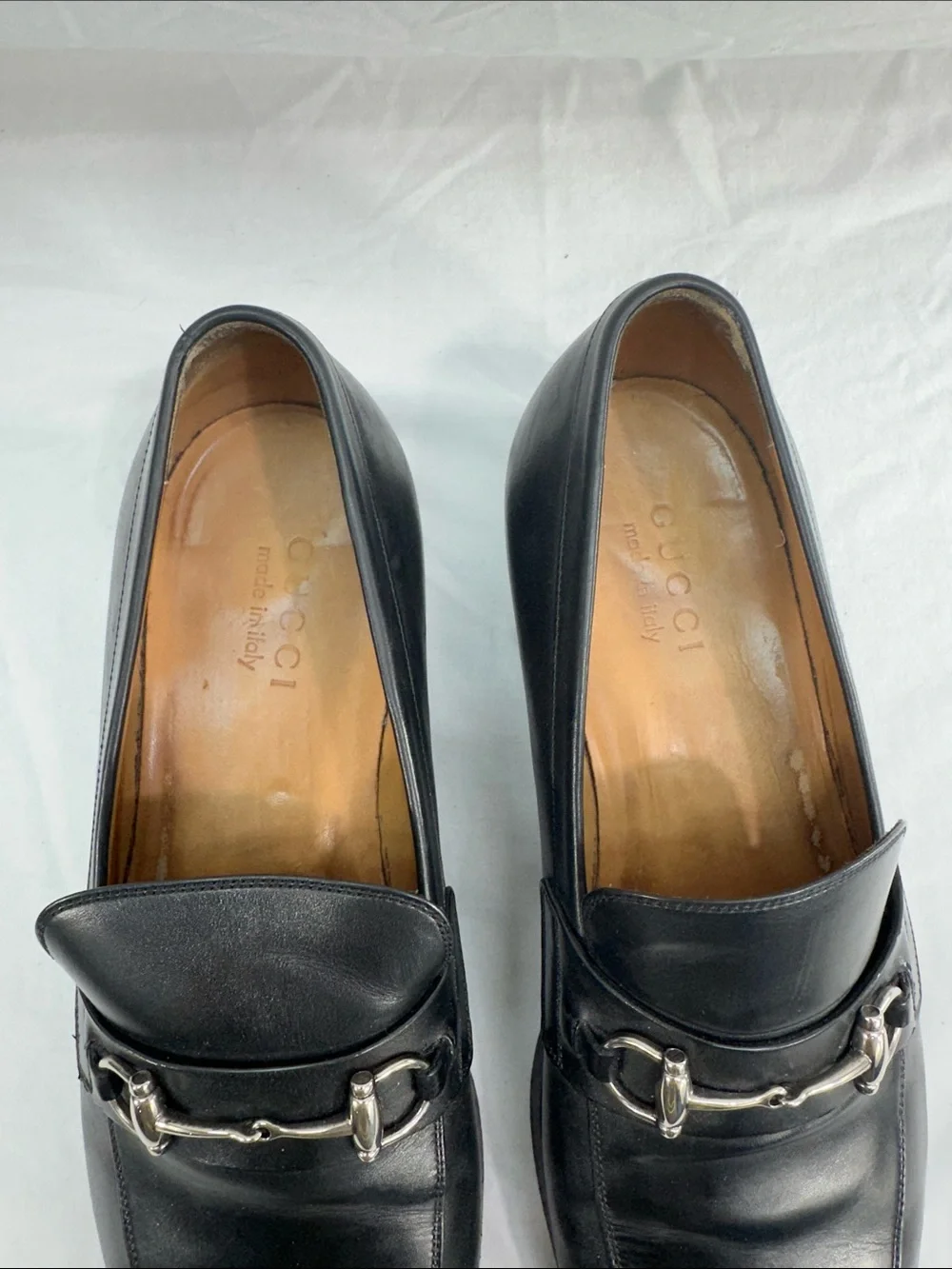 Gucci Silver Horsebit Loafers Slip On Leather Pointed Toe Shoes 353016 Men\'s 8 Gucci | Shoes | Gucci Silver Horsebit Loafers Slip On  main image 2